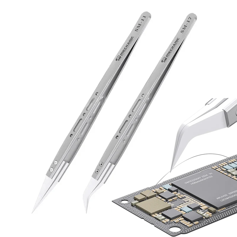 Mechanic SM-11 SM-17 S-grade Flying Wire Ceramic Tweezers High Precision Insulation Non-magnetic Anti-Static Special Tweezers