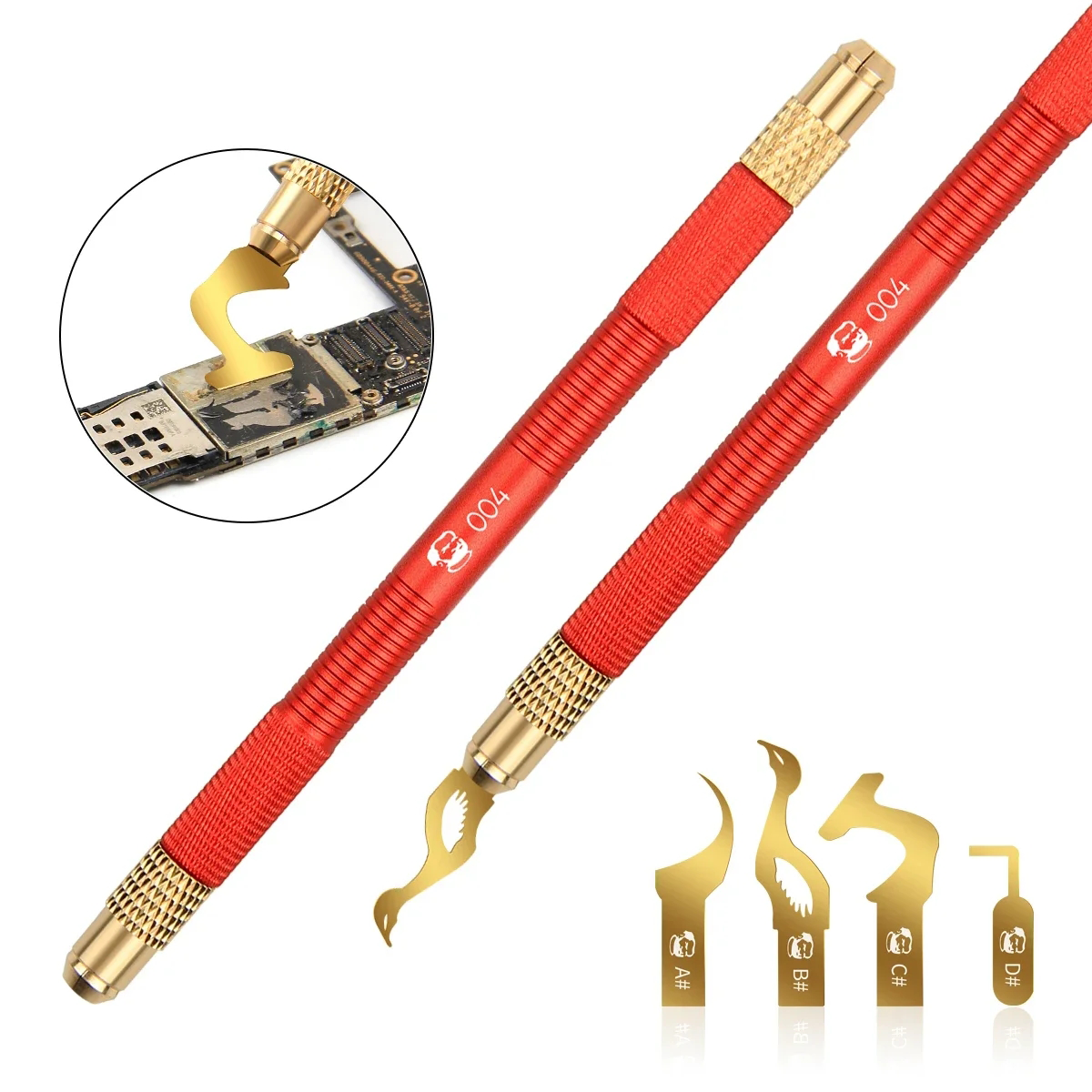 MECHANIC 004 Non-Slip Metal Scalpel Knife Kit Cutter Engraving Craft Carving Knives Blades Phone PCB Stencil Repair Hand Tools
