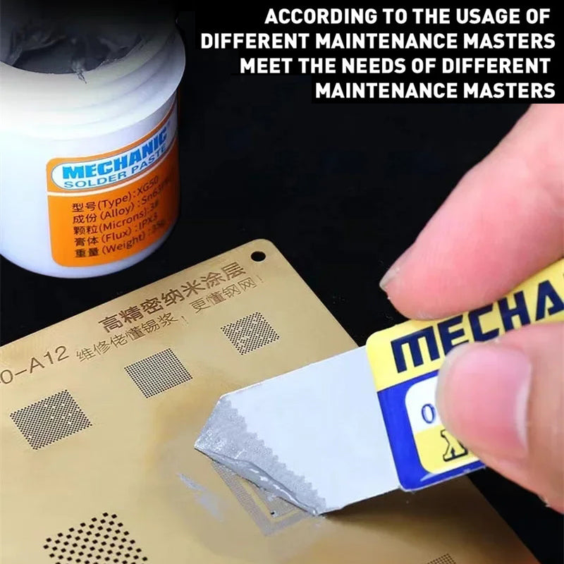 MECHANIC X20 X22 High Toughness Tin Scraper Thickness 0.20mm Mobile Phone Repair Solder Paste Scraping Knife