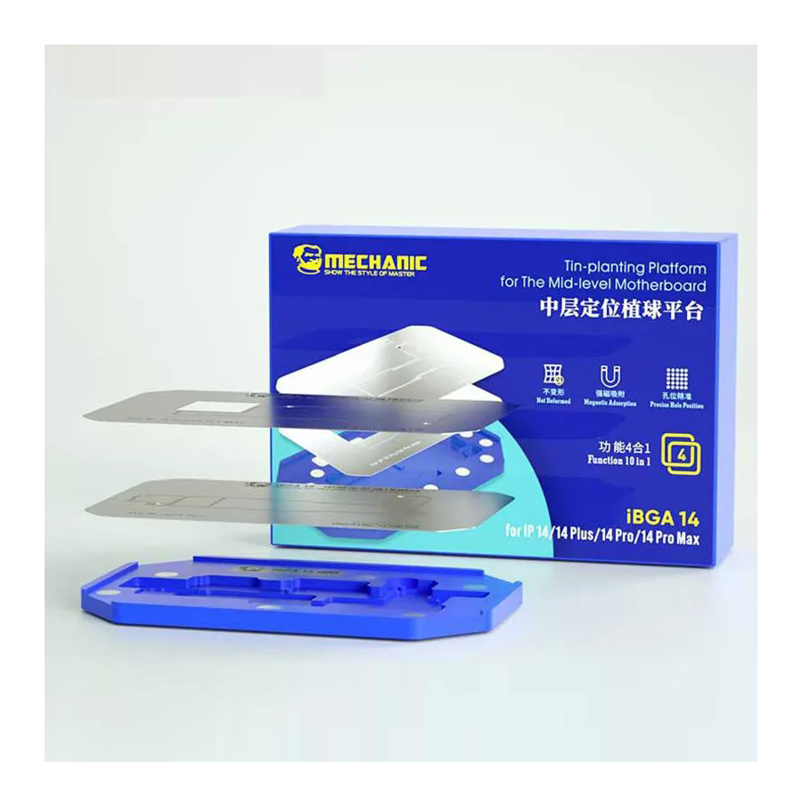 Mechanic iBGA 13 14 15 Middle Frame BGA Reballing Platform For iPhone X-15 Pro Max Motherboard Rework Tin Mesh Template Fixture