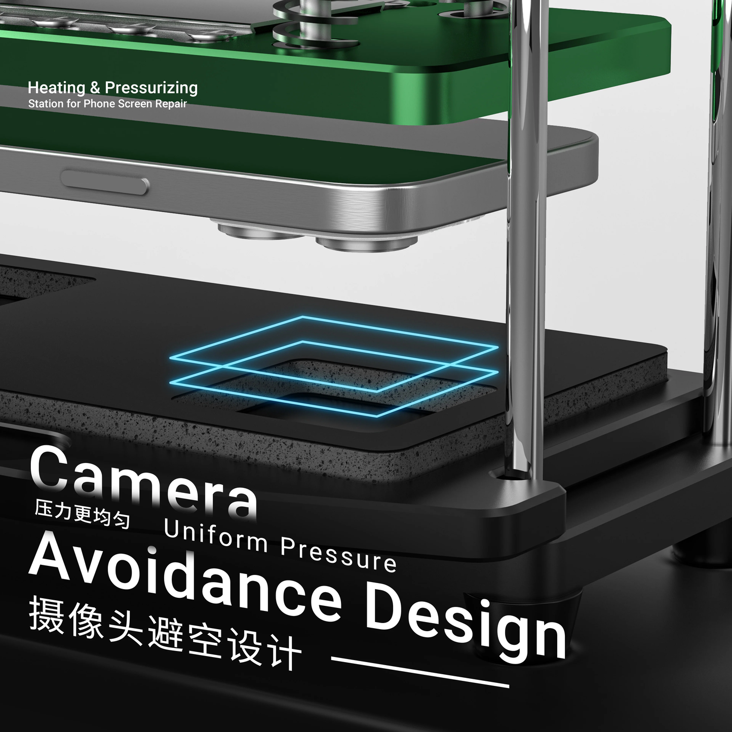 2UUL DA05 Phone LCD Heating and Pressurizing Station Smart Phone Screen Refurbishment Rear Cover Frame Pressure Holding Platform