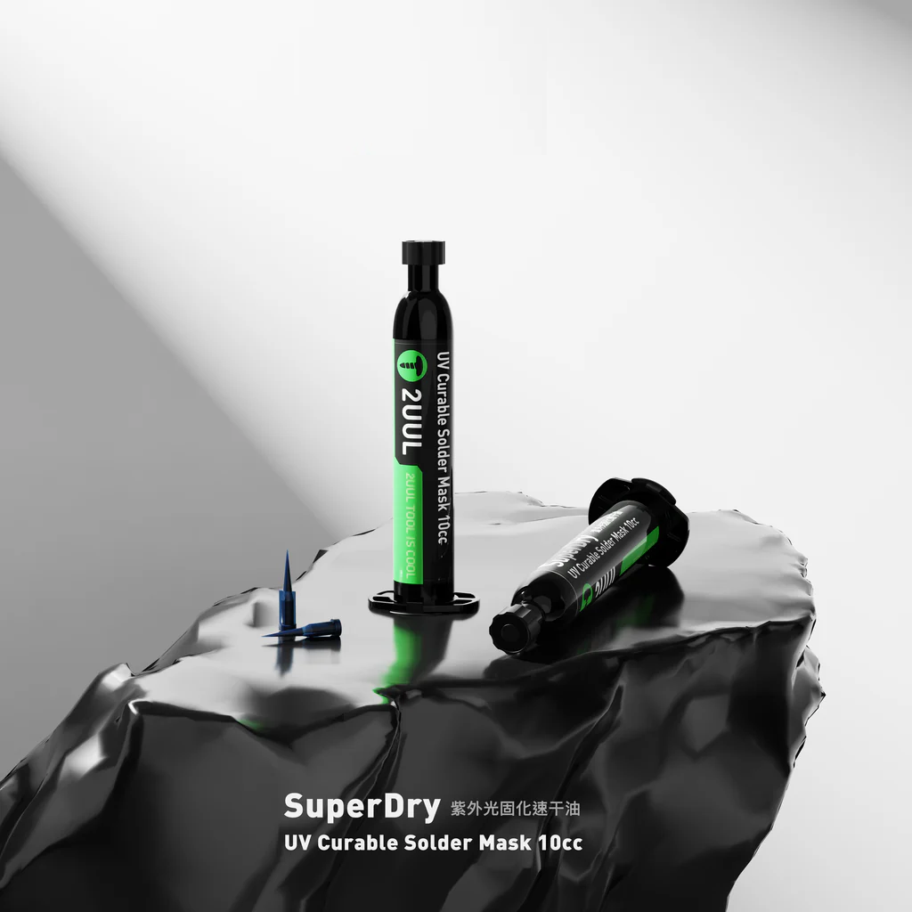 2UUL SC55 SuperDry UV Curable Solder Mask 10CC For Mobile Phone Repair Jumping Wire Quick Dry Curing Welding Paste Flux Oil