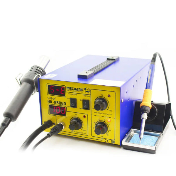 MECHANIC HK-8506D smd hot air rework station Digital Display Welding Station With Soldering Iron hot air gun For Phone Repair