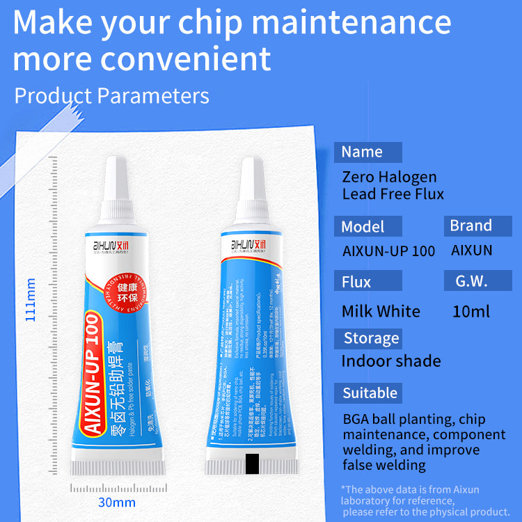 AiXun UP100 Lead Free Solder Paste Flux Zero Halogen