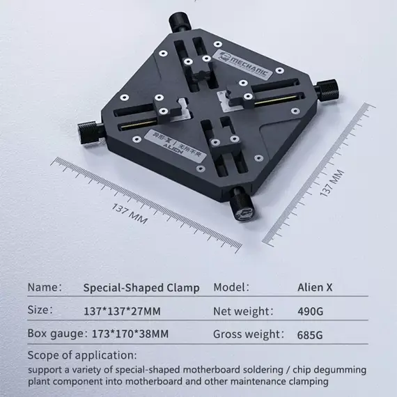 MECHANIC Alien X Universal Special-shaped Mobile Phone Motherboard Repair Fixture Glue Removal Welding 4 Bearing Adjustment