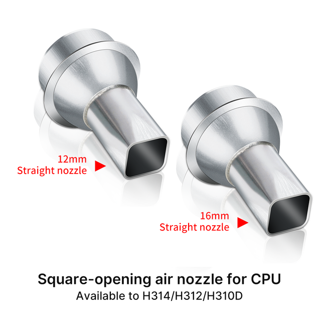 Aixun Square-Opening Hot Air Gun Nozzles Head For CPU Desoldering Supports Aixun H314 / H312 / H310D Hot Air Gun Rework Station