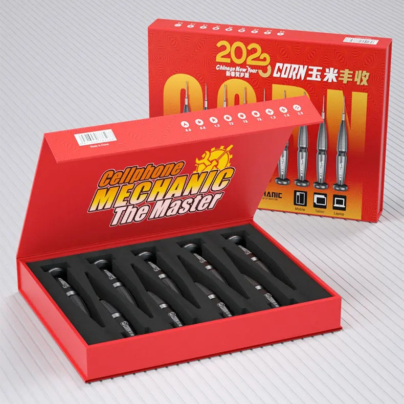 Mechanic CORN Screwdriver Kit Magnetic Screw Driver Bit Set For MacBook Phone Tablet Repair Opening Tools 9Pcs