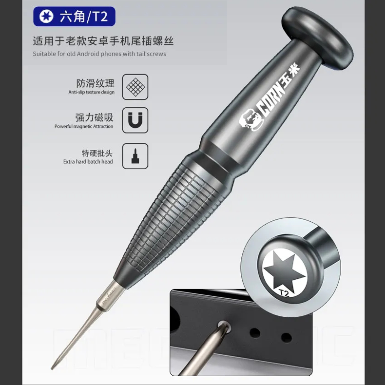 Mechanic CORN Screwdriver Kit Magnetic Screw Driver Bit Set For MacBook Phone Tablet Repair Opening Tools 9Pcs