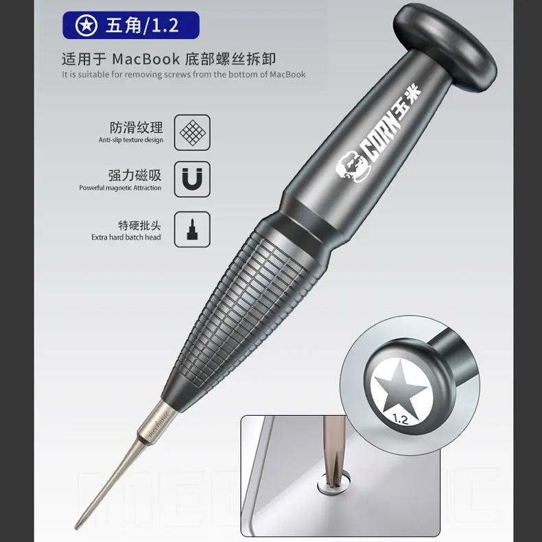 Mechanic CORN Screwdriver Kit Magnetic Screw Driver Bit Set For MacBook Phone Tablet Repair Opening Tools 9Pcs