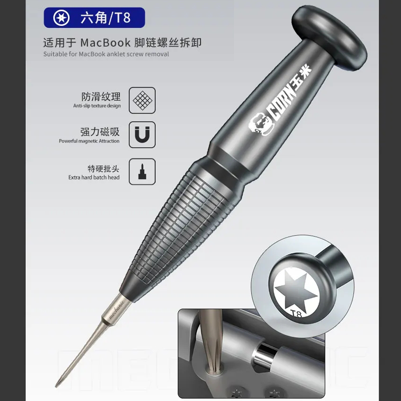 Mechanic CORN Screwdriver Kit Magnetic Screw Driver Bit Set For MacBook Phone Tablet Repair Opening Tools 9Pcs