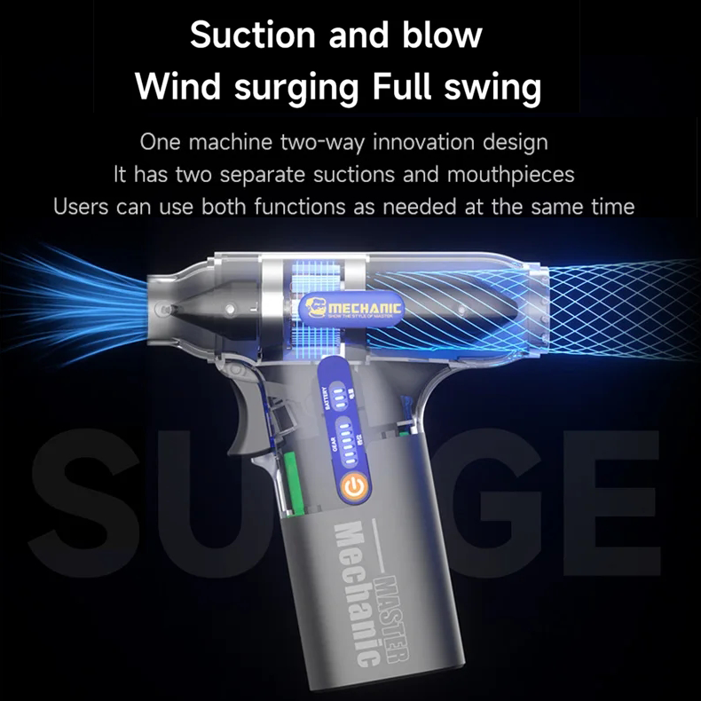 MECHANIC DB10 blowing and suction integrated turbine dust removal fan graphics card keyboard mobile phone computer cleaning tool