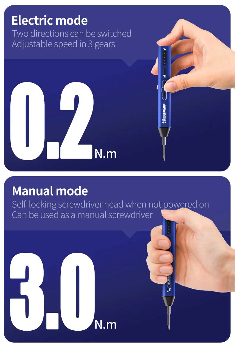 Mechanic ES240 Electric 24in1 Multifunctional Screwdriver Set Phone Disassembly Repair High Precision Electric Screwdriver Set