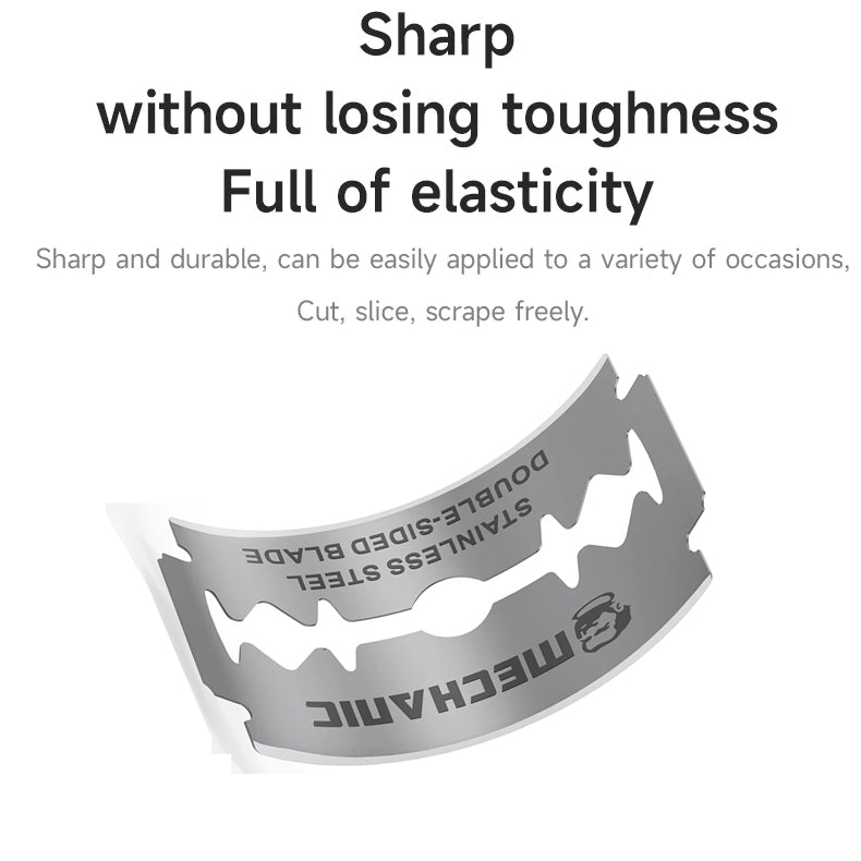 Mechanic FR2 Razor Blade Stainless Steel Double-sided Blade German Blade Scraper Shaving Eyebrows Old-fashioned Razor Manual