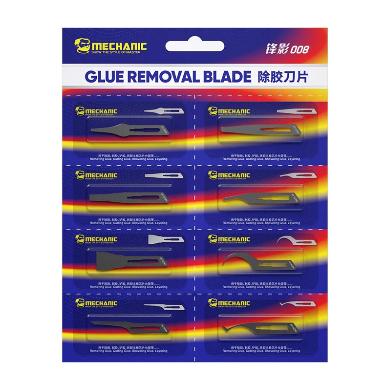 MECHANIC FengYing 008 Glue Removal Blade Set, Motherboard IC Degumming Blade Stainless Steel Knife, Hand Polished Blades
