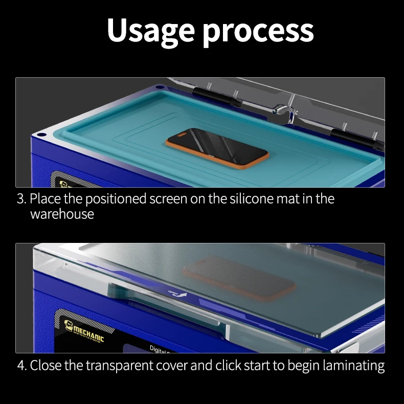 MECHANIC Gan-03 Abag 8 Inch Airbag Laminating Machine for Straight Curved Screen Vacuum Bonding Intelligent Control Pressure