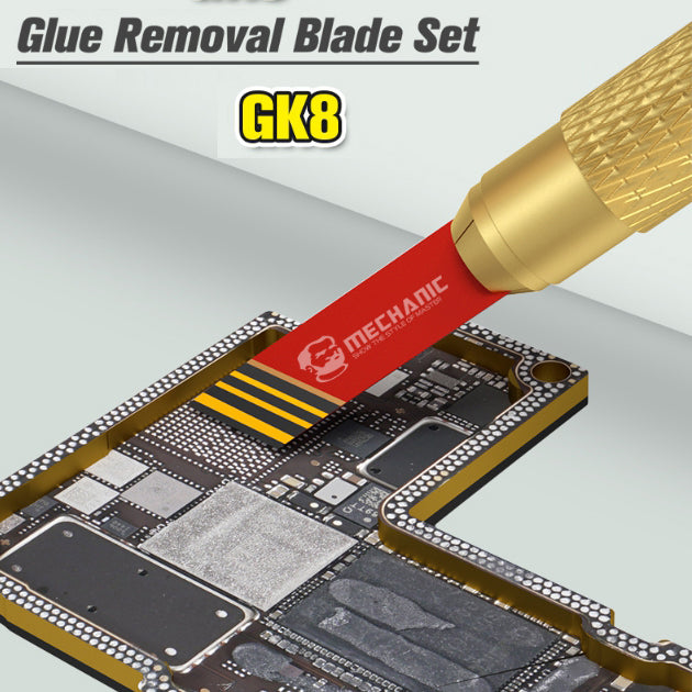 MECHANIC GK8 Multifunctioal CPU IC Glue Removal Blade Set Glue Remover Knife Thin Blade Motherboard BGA Chip Glue Cleaning Tools