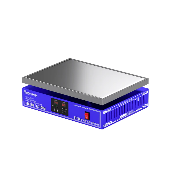 MECHANIC HT-30 HT-34 Intelligent Double Display Thermostatic Heating Station for Mobile Phone Repair Heated Screen Removal Tool