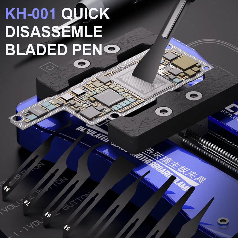 MECHANIC KH-001 Multifunctional Glue Removal Blade Set Side Adhesive Removal Pry Blade PCB Motherboard Disassemble Repair Tools