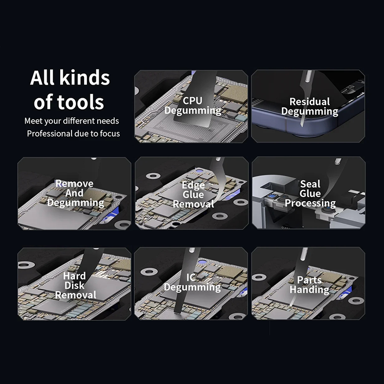 MECHANIC KH-001 Multifunctional Glue Removal Blade Set Side Adhesive Removal Pry Blade PCB Motherboard Disassemble Repair Tools
