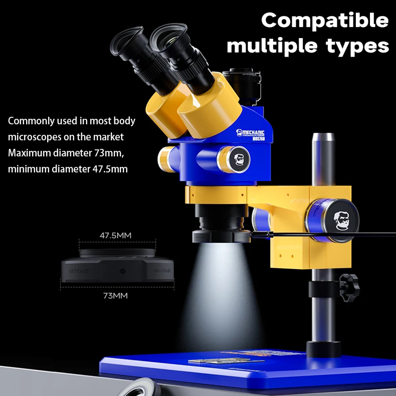 MECHANIC LS3 Microscope Ring Lamp 7W LED Light Source Tricolor Multi Level Ultra Brightness Adjustment Eye Protection Work lamps