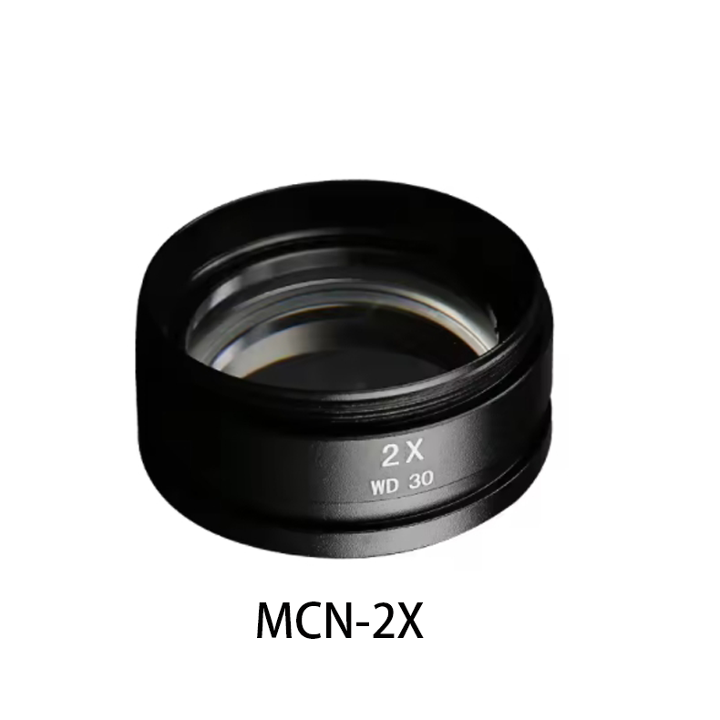 Mechanic Microscope Auxiliary Objective Lens 0.3X/0.5X/0.7X/2X MCN Eyepiece for Increase Working Distance of Stereo Microscopes