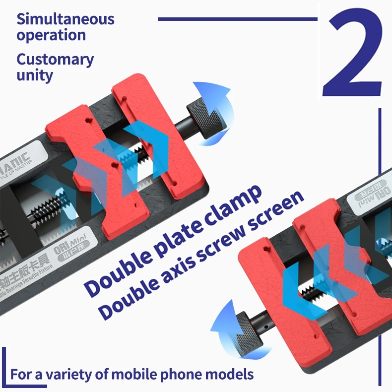 Mechanic Ori Mini Double Axis Motherboard Fixture – Precision Tool for IP & Android Motherboard IC Chip Soldering & Repair