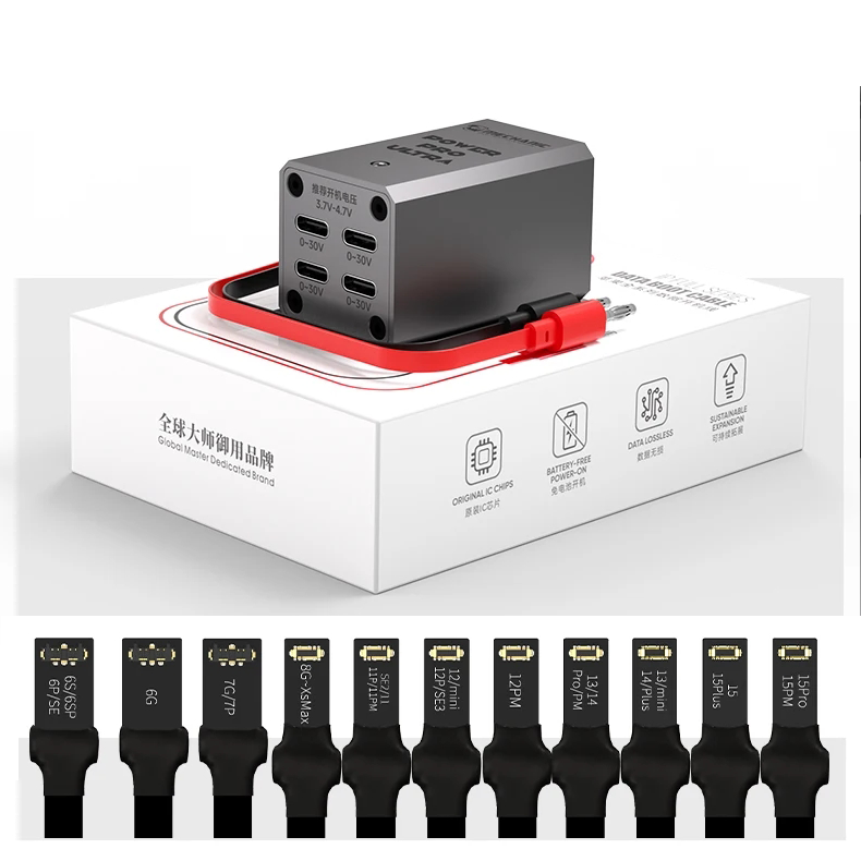 MECHANIC Power Pro Ultra Power Supply Test Cable Type-C Input with 11 FPC Flex One-key Start Boot Line for iPhone 6-15 Pro Max