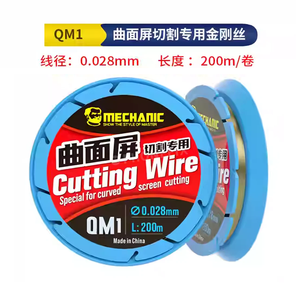 MECHANIC QM1 ZM1 Screen Cutting Wire 0.028 0.03mm Width Special Design For Curved Straight Phone Screen Cutting Separator Repair