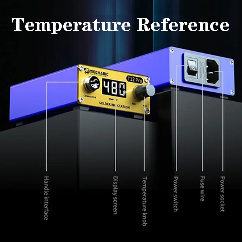 Mechanic T12 Pro Solder Station Anti-static Intelligent Digital Heating Station for Phone Repair Support OT Series Iron Tips