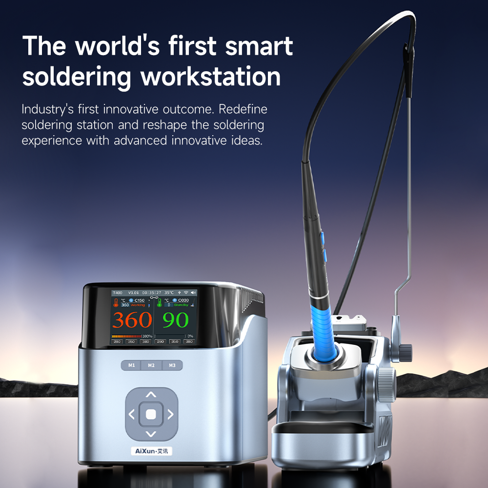 AiXun T400 320W high-power Smart Soldering Workstation multi-function soldering station with T225 Handle welding equipment for PCB Soldering Repair