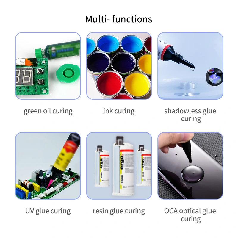 Aixun UV Curing Lamp Mini Ultra-strong UV VIOLET Lamp for phone BGA Motherboard LCD Green Oil UV Glue Curing Tool With Fan