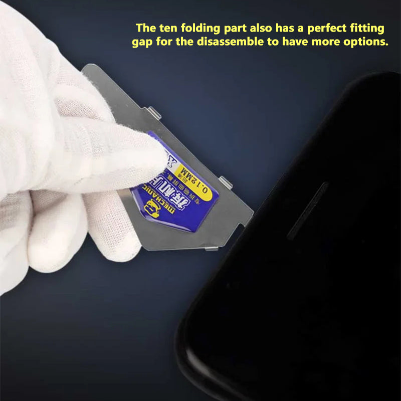 MECHANIC X10 Ultra Thin Steel Disassemble Sheet 0.12mm Thickness Stainless Steel Card LCD Mobile Phone Screen Sheet Opening Tool