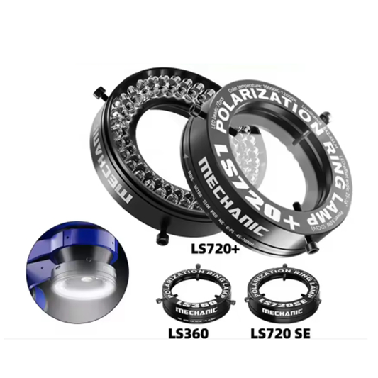 MECHANIC LS720+SE LS360 Microscope Ring Light Polarized Ring Lamp Eliminates Reflection for Soldering Repair Stereo Microscopes