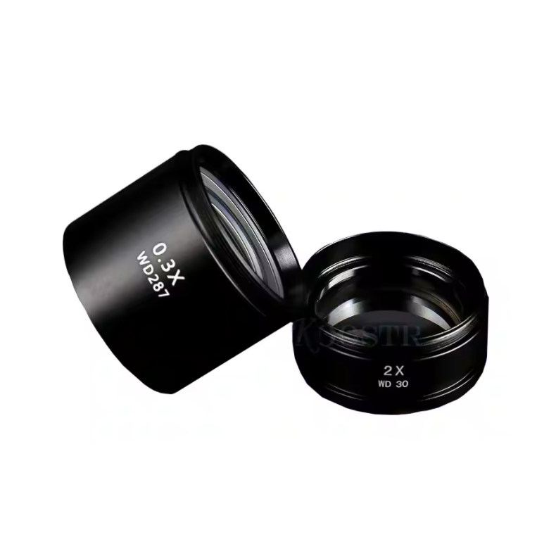 Mechanic Microscope Auxiliary Objective Lens 0.3X/0.5X/0.7X/2X MCN Eyepiece for Increase Working Distance of Stereo Microscopes
