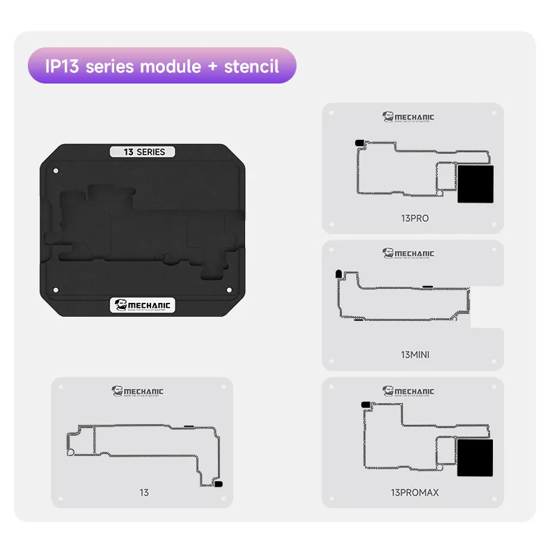 MECHANIC Mid-Layer Planting Tin Template For iPhone X XS 11 12 13 14 15 16 Pro Max Motherboard BGA Reballing Stencil Platform