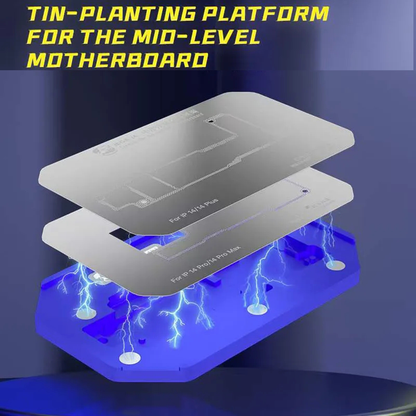 Mechanic iBGA 13 14 15 Middle Frame BGA Reballing Platform For iPhone X-15 Pro Max Motherboard Rework Tin Mesh Template Fixture