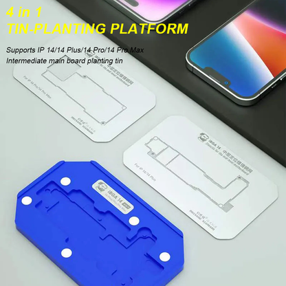 Mechanic iBGA 13 14 15 Middle Frame BGA Reballing Platform For iPhone X-15 Pro Max Motherboard Rework Tin Mesh Template Fixture