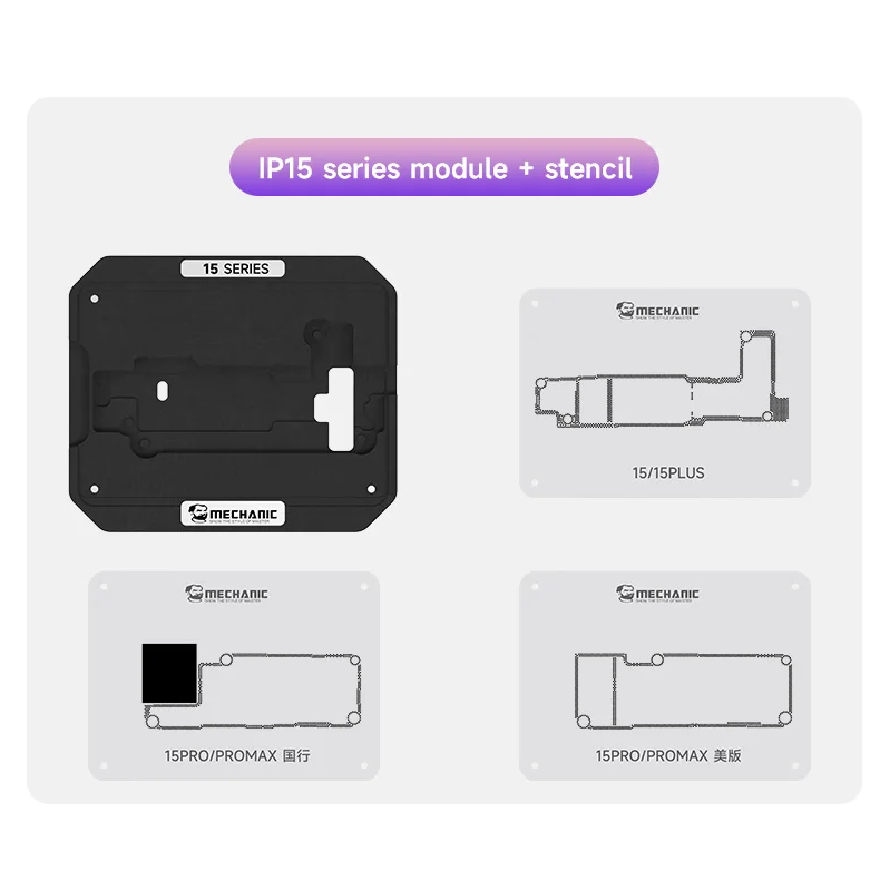 MECHANIC Mid-Layer Planting Tin Template For iPhone X XS 11 12 13 14 15 16 Pro Max Motherboard BGA Reballing Stencil Platform
