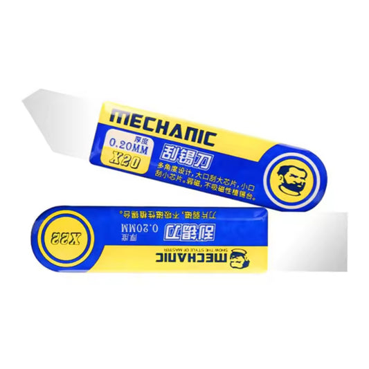 MECHANIC X20 X22 High Toughness Tin Scraper Thickness 0.20mm Mobile Phone Repair Solder Paste Scraping Knife