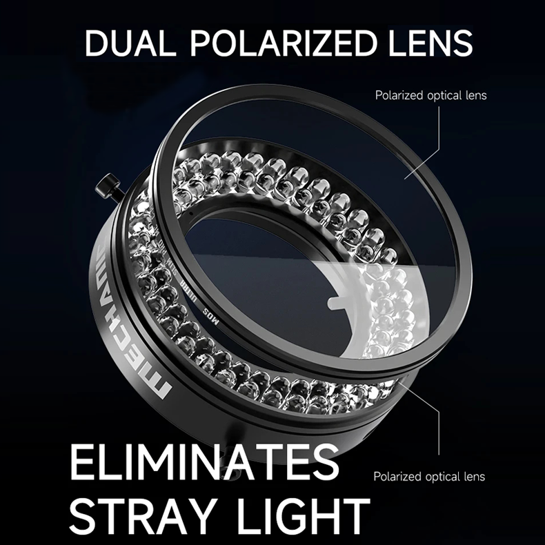 MECHANIC LS720+SE LS360 Microscope Ring Light Polarized Ring Lamp Eliminates Reflection for Soldering Repair Stereo Microscopes