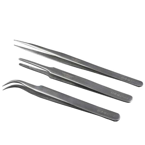 Mechanic precision SMD tweezer (ST-11/13/15/SA-11/SA-13/SA-15-SAS-11/AA-11/AA-15) For Electronic DIY Precision Anti-static Black Clip Tools
