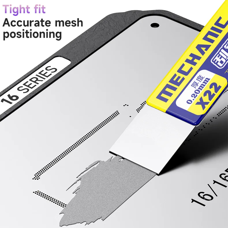 MECHANIC Mid-Layer Planting Tin Template For iPhone X XS 11 12 13 14 15 16 Pro Max Motherboard BGA Reballing Stencil Platform