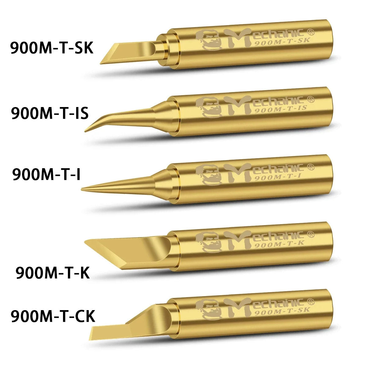 MECHANIC 900M-T Series Pure Copper Electric Solder Iron Tip Glue Removal Soldering Tips for BGA Repair Welding Station Tool Kit