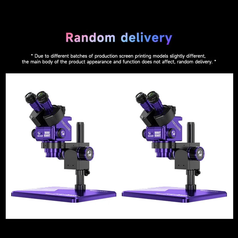 Mechanic 6560T-B11 6.5-60X Magnification Stereo Trinocular Microscope with Adjustable Eyepiece for Motherboard Soldering Repair