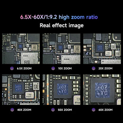 Mechanic 6560T-B11 6.5-60X Magnification Stereo Trinocular Microscope with Adjustable Eyepiece for Motherboard Soldering Repair
