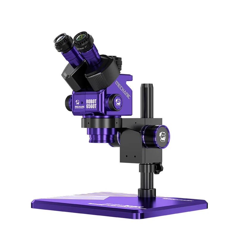 Mechanic 6560T-B11 6.5-60X Magnification Stereo Trinocular Microscope with Adjustable Eyepiece for Motherboard Soldering Repair