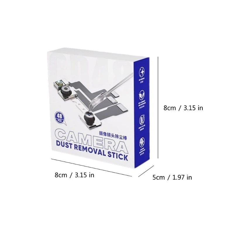 MECHANIC CD48 Camera Cleaner Resin Synthetic Stick 48Pcs/Box for Phone Camera Lens Screen Dust Fingerprint Removal Cleaning Tool