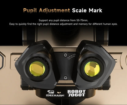 MECHANIC ROBOT 7060T-TG Trinocular Stereo Microscope 7X-60X Continuous Zoom WF10X25 Eyepiece for CPU BGA Welding Repair Tool