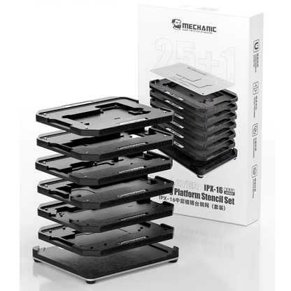 MECHANIC Mid-Layer Planting Tin Template For iPhone X XS 11 12 13 14 15 16 Pro Max Motherboard BGA Reballing Stencil Platform