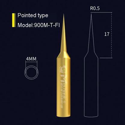 MECHANIC 900M-T-FI/900M-T-FS Fly Line Special Precision Pure Copper Welding Head Straight and Curved Tips For 936 Solder Station